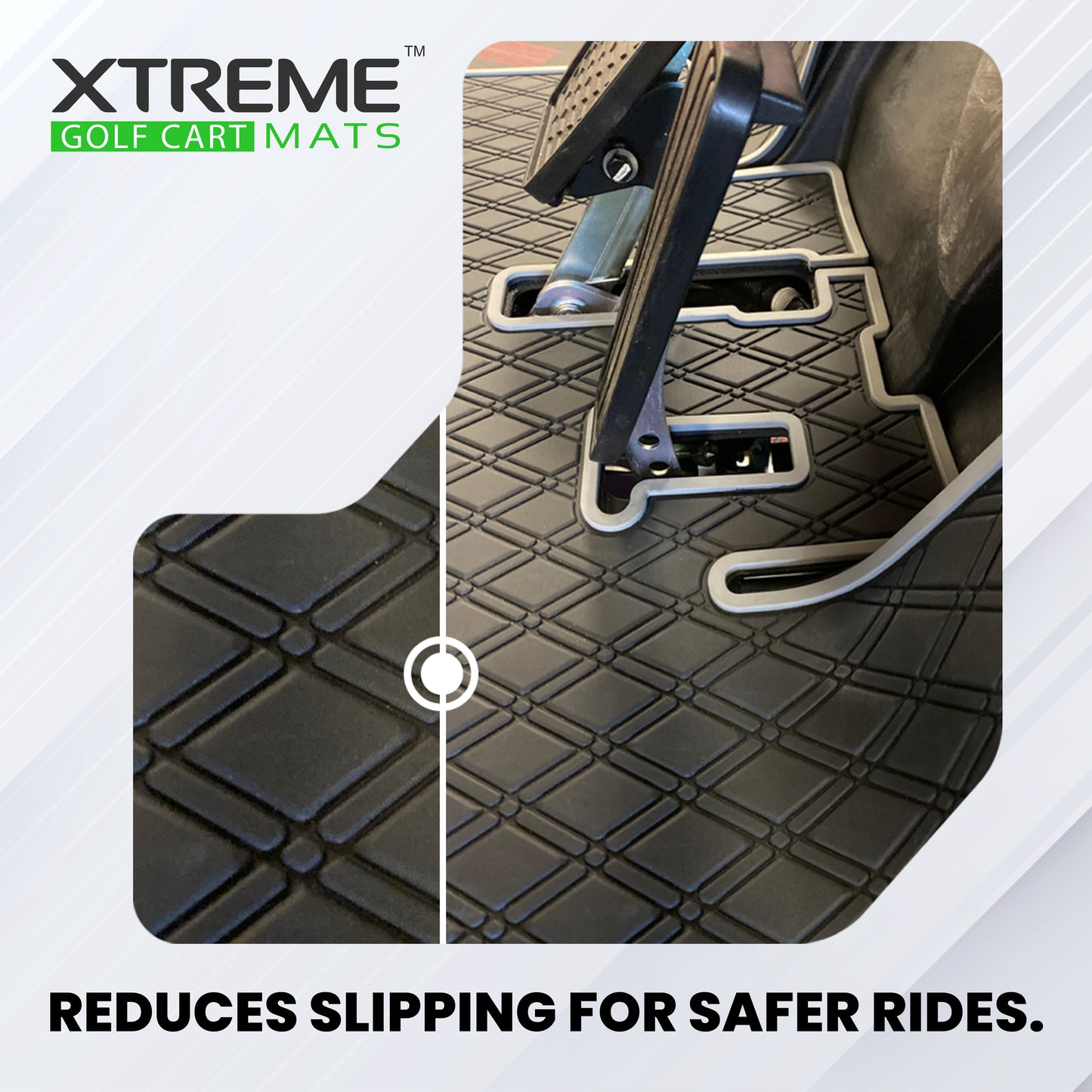 Xtreme Floor Mats for Club Car Precedent & Onward - Black/White