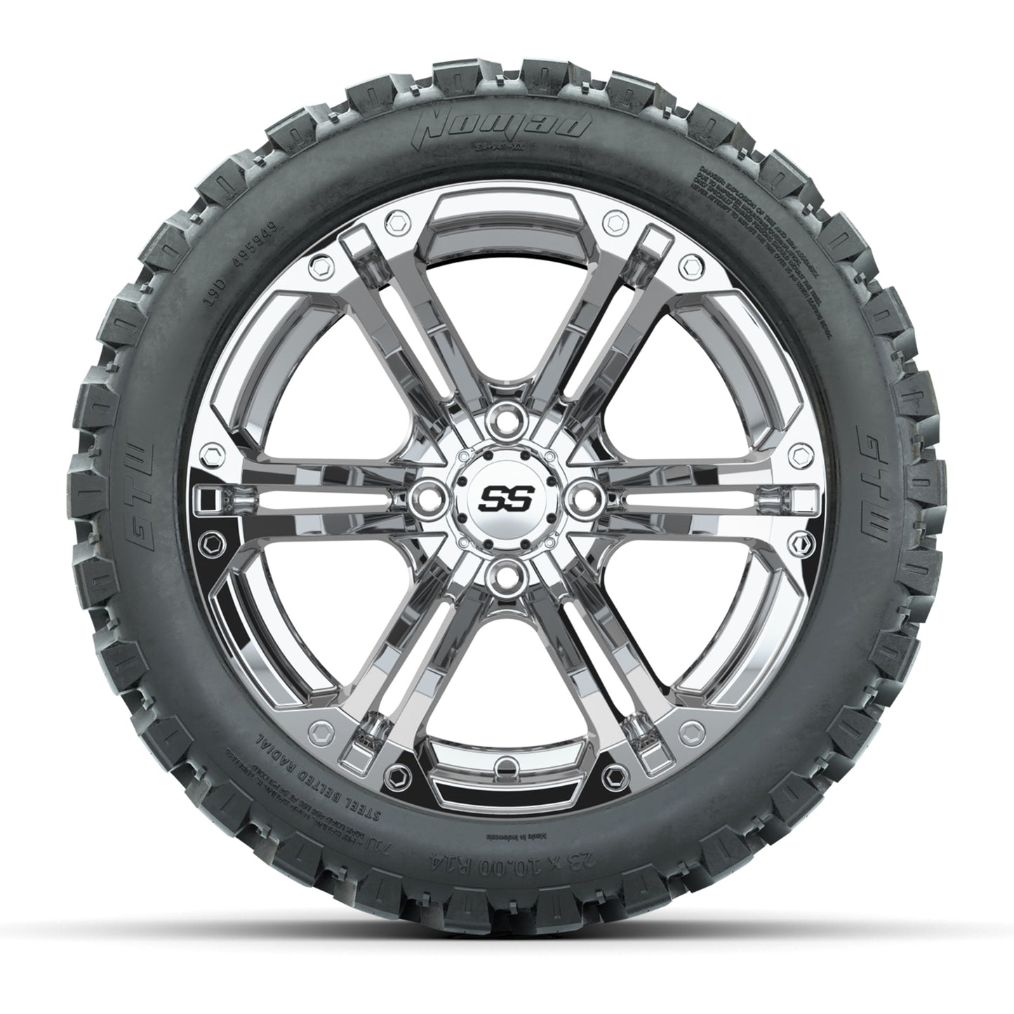 Set of (4) 14 in GTW Specter Wheels with 23x10-14 GTW Nomad All-Terrain Tires