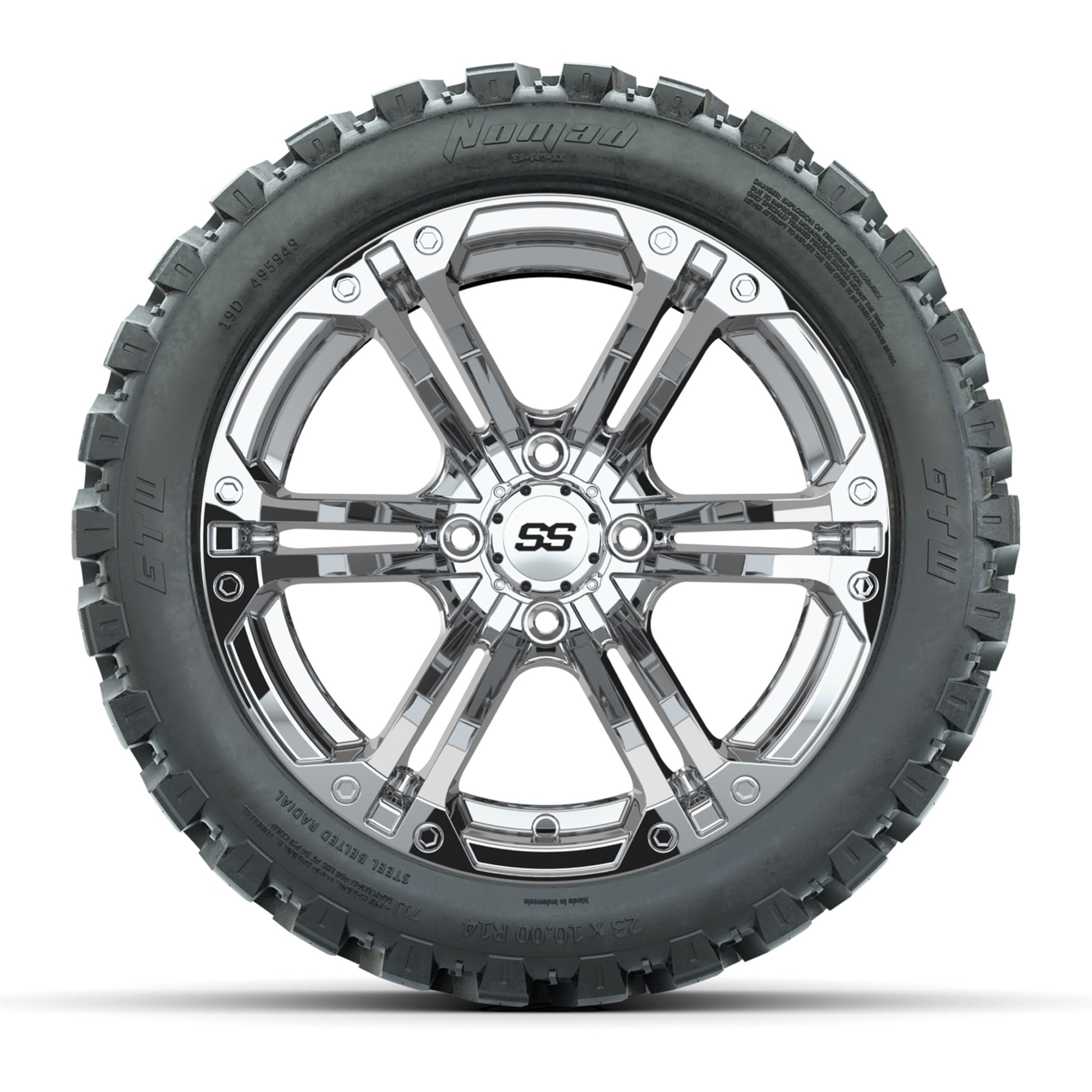 Set of (4) 14 in GTW Specter Wheels with 23x10-14 GTW Nomad All-Terrain Tires
