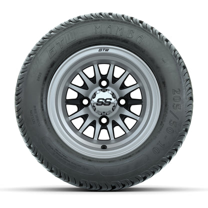 Set of (4) 10 in GTW Medusa Wheels with 205/50-10 Mamba Street Tires