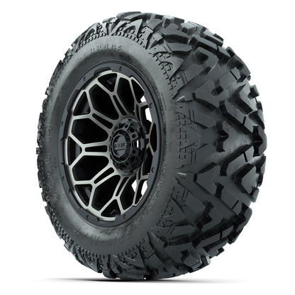 GTW Bravo Black/Bronze Tint 14 in Wheels with 25x10-14 Barrage Mud Tires – Full Set