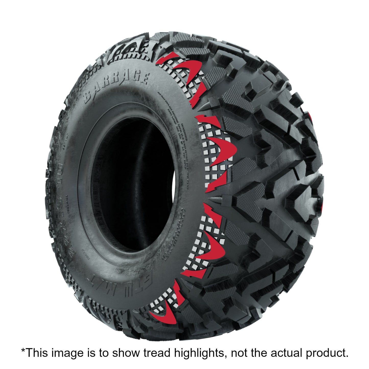 GTW Spyder Silver Brush 10 in Wheels with 20x10-10 Barrage Mud Tires - Full Set