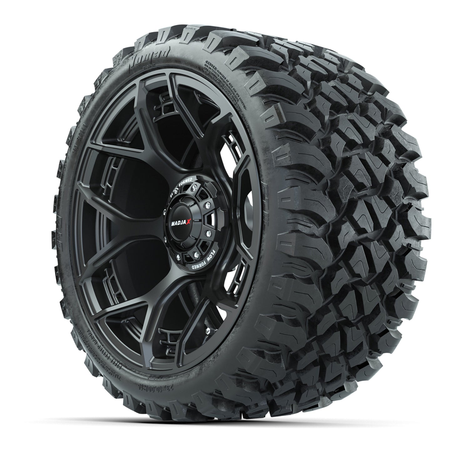 Set of (4) 15" MadJax® Flow Form Evolution Matte Black Wheels with GTW® Nomad Off Road Tires