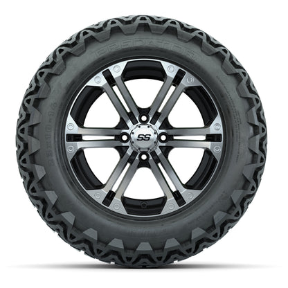 GTW Specter Black and Machined Wheels with 23in Predator A-T Tires - 14 Inch