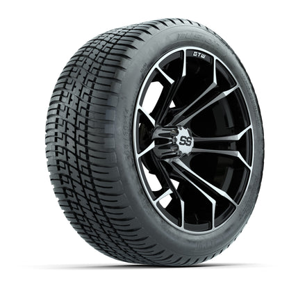 GTW Spyder Machined/Black 14 in Wheels with 205/30-14 Fusion Street Tires – Full Set