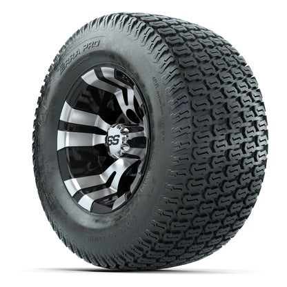 GTW Vampire Black/Machined 10 in Wheels with 20x10-10 S-Pattern Terra Pro Street Tires – Full Set
