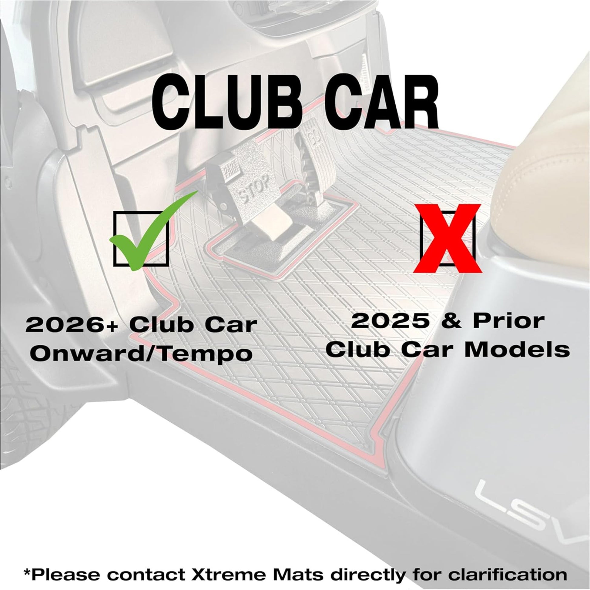 Xtreme Floor Mats for Club Car Onward 2026-Up - All Black