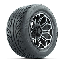 GTW® Bravo Matte Gray/Machined 14 in Wheels with 255/45-R14 Fusion GTR Steel Belt Radial Street Tires – Full Set