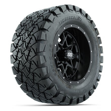 GTW® Vortex 2 Matte Black/Machined 12 in Wheels with 22X10-12 Timberwolf All-Terrain Tires – Full Set