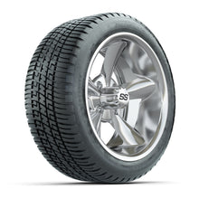 GTW® Godfather Chrome 14 in Wheels with 205/30-R14 Fusion Street Tires – Full Set
