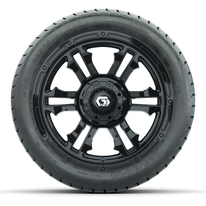 GTW Shogun Gloss Black 14 in Wheels with 225/30-14 Mamba Street Tires – Full Set