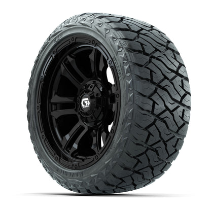 GTW Shogun Gloss Black 14 in Wheels with 23x10.00-R14 Maverick All-Terrain Tires – Full Set