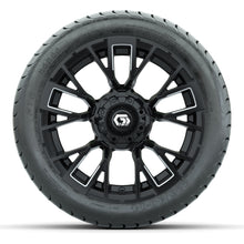 GTW Vandal Matte Black/Machined 14 in Wheels with 225/30-14 Mamba Street Tires – Full Set