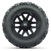 GTW Graffiti Gloss Black 14 in Wheels with 25x10-14 Barrage Mud Tires – Full Set