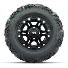 Set of (4) GTW® 10 inch Specter Matte Black Wheels on Barrage Mud Tires