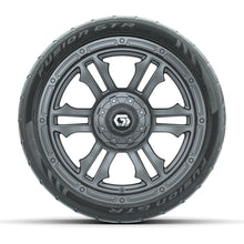 GTW® Shogun Gunmetal 14 in Wheels with 205/40-R14 Fusion GTR Steel Belted Street Tires – Full Set