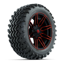 GTW® Stealth Red/Machined 14 in Wheels with 23X10-14 Rogue All-Terrain Tires – Full Set