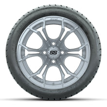GTW Spyder Silver Brush 14 in Wheels with 225/30-14 Mamba Street Tires – Full Set