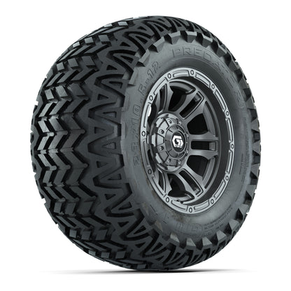 GTW® Shogun Gunmetal 12 in Wheels with 23X10.5-12 Predator All-Terrain Tires – Full Set