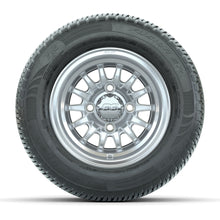 GTW Medusa Silver/Machined 10 in Wheels with 205/50-R10 Fusion S/R Radial Steel Belt Street Tires - Full Set