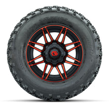 GTW® Stealth Red/Machined 12 in Wheels with 23X10.00-12 Rogue All-Terrain Tires – Full Set