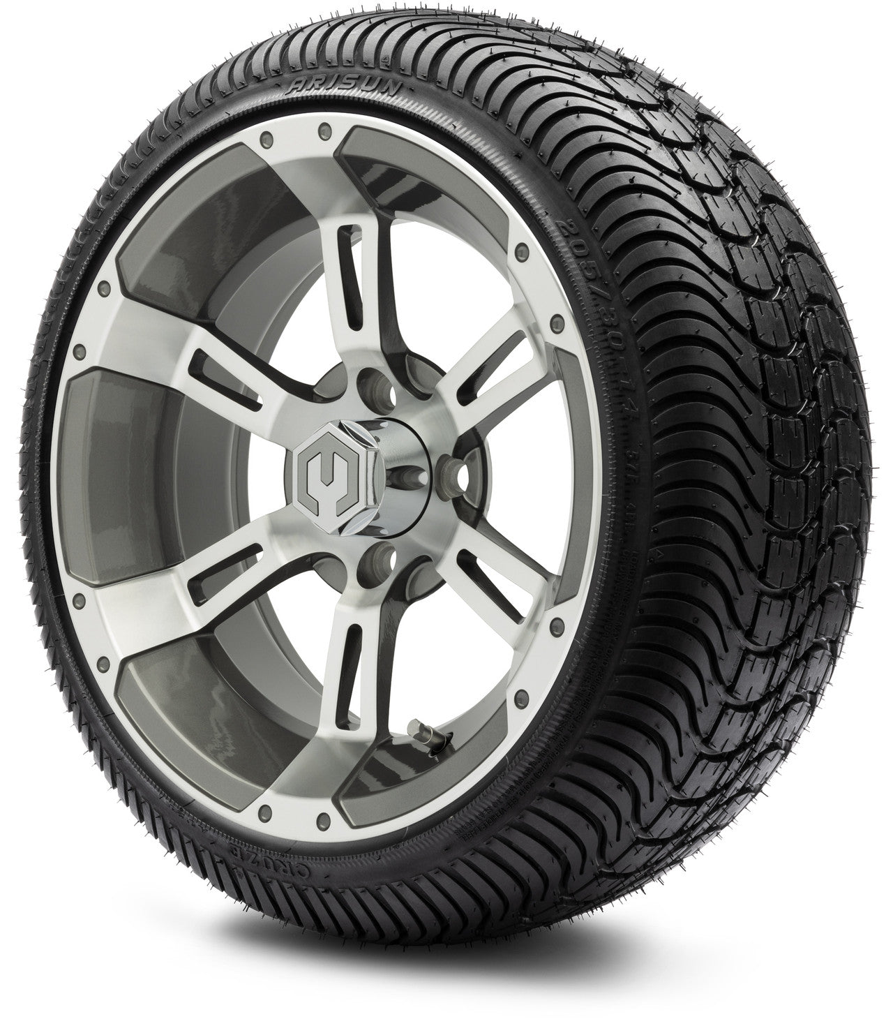 MODZ® 14" Ambush Gunmetal Wheels & Street Tires Combo