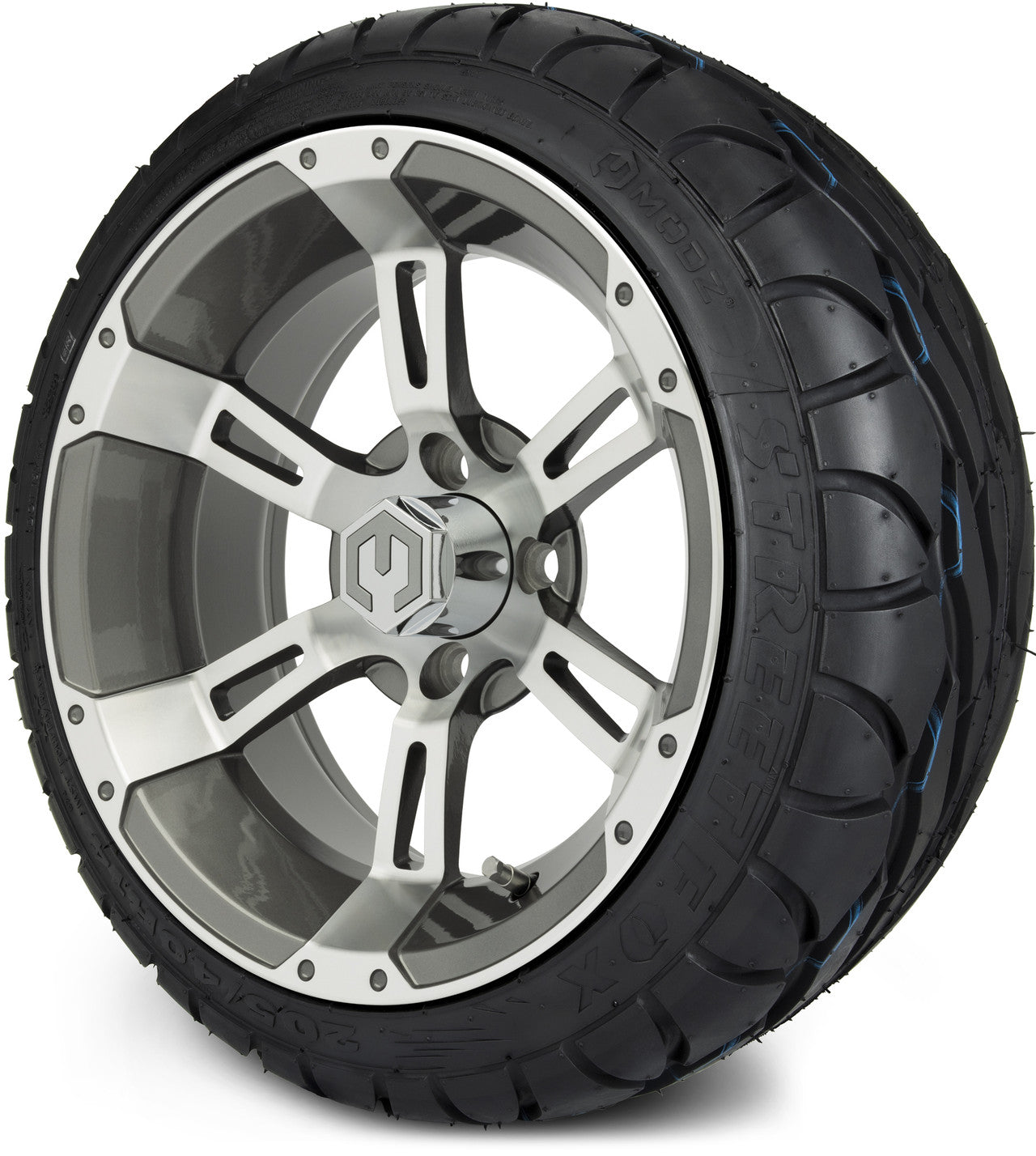 MODZ® 14" Ambush Gunmetal Wheels & Street Tires Combo