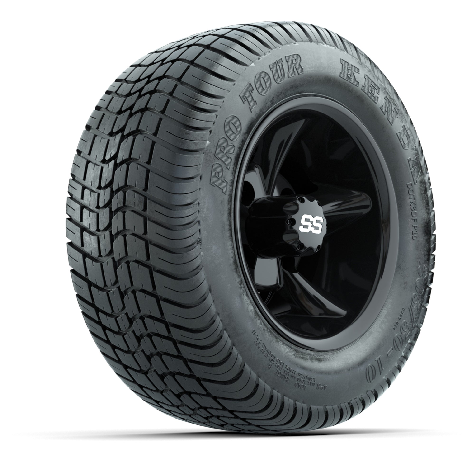 GTW Godfather Black 10 in Wheels with 205/50-10 Kenda Pro Tour Street Tires – Full Set