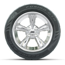 GTW® Godfather Chrome 14 in Wheels with 255/45-R14 Fusion GTR Steel Belt Radial Street Tires – Full Set