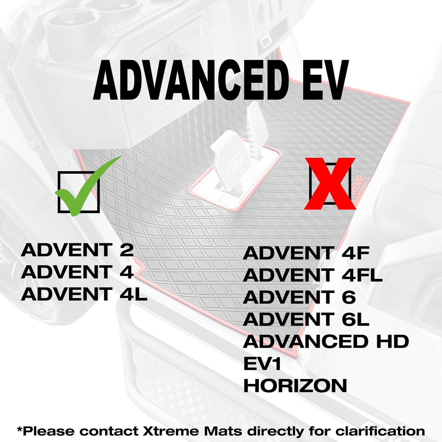 Xtreme Floor Mats for Advanced EV Advent 4 - Black/Blue