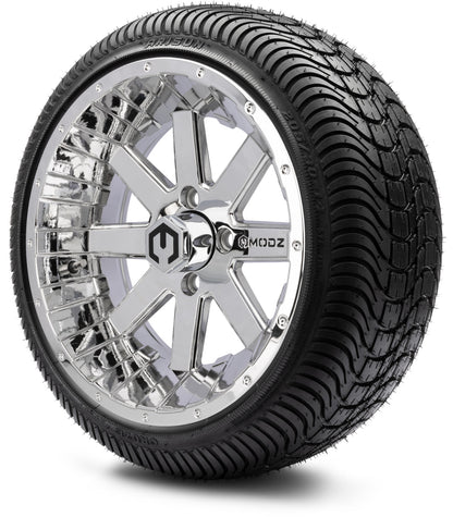 MODZ® 14" Assault Chrome Wheels & Street Tires Combo