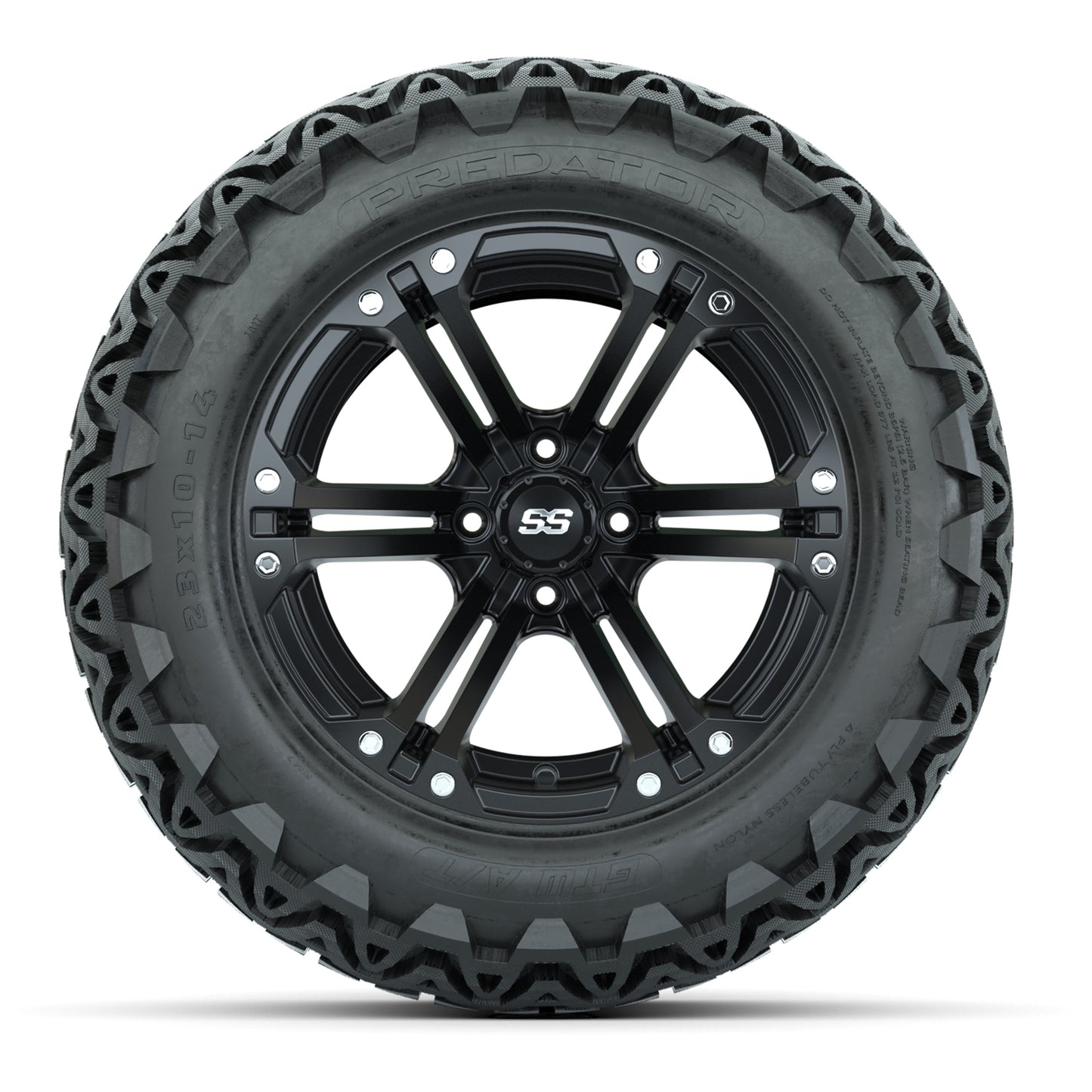Set of (4) 14 in GTW Specter Wheels with 23x10-14 GTW Predator All-Terrain Tires