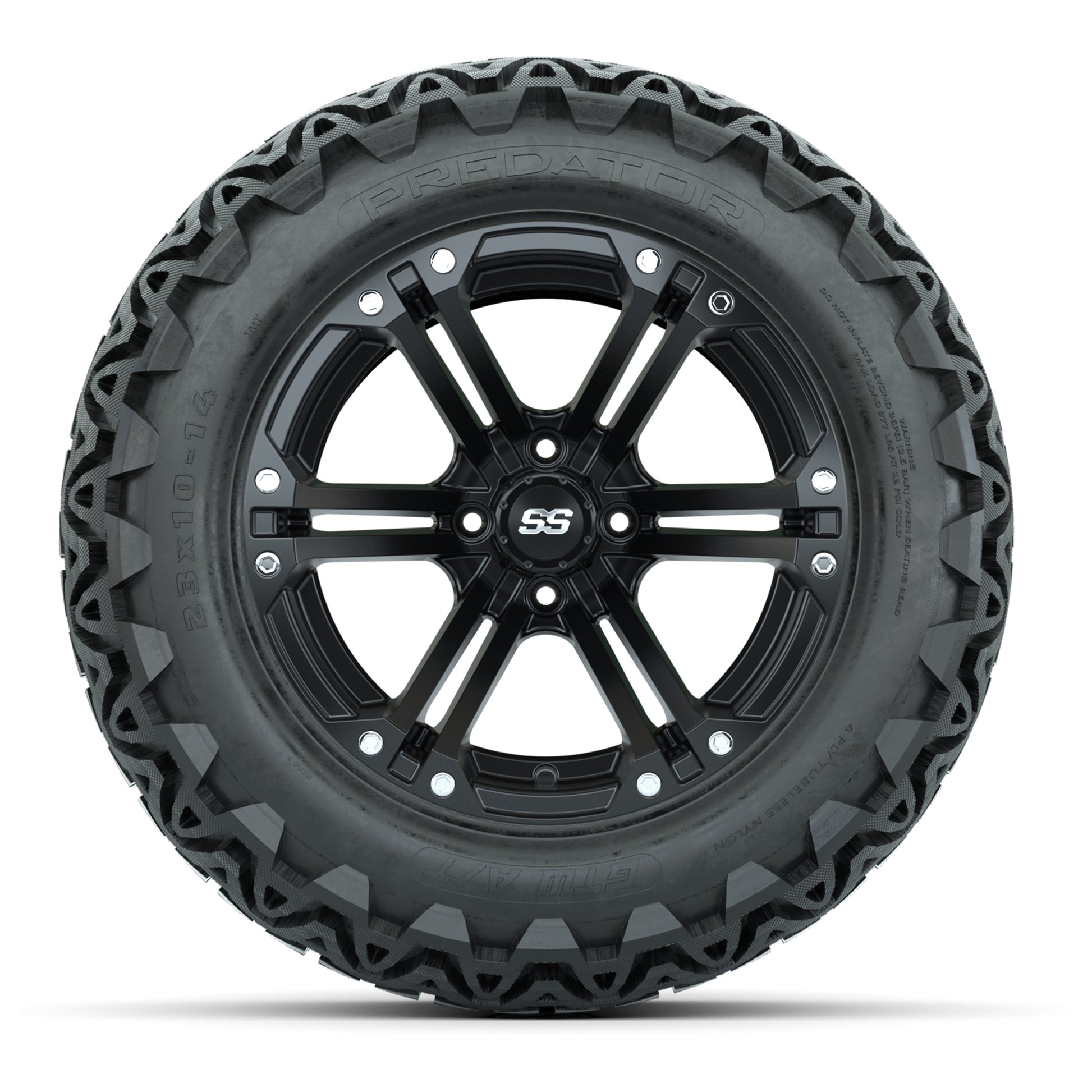 Set of (4) 14 in GTW Specter Wheels with 23x10-14 GTW Predator All-Terrain Tires