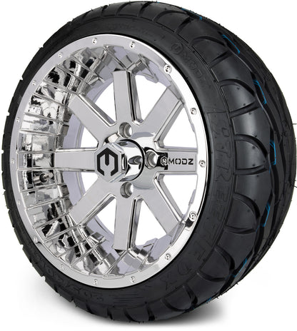 MODZ® 14" Assault Chrome Wheels & Street Tires Combo