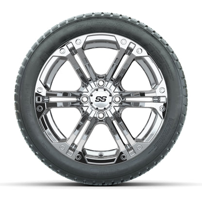 GTW Specter Chrome 14 in Wheels with 19in Fusion Street Tires – Set of 4