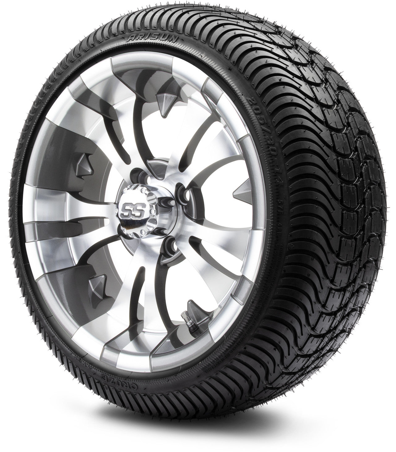MODZ® 14" Vampire Gunmetal Wheels & Street Tires Combo