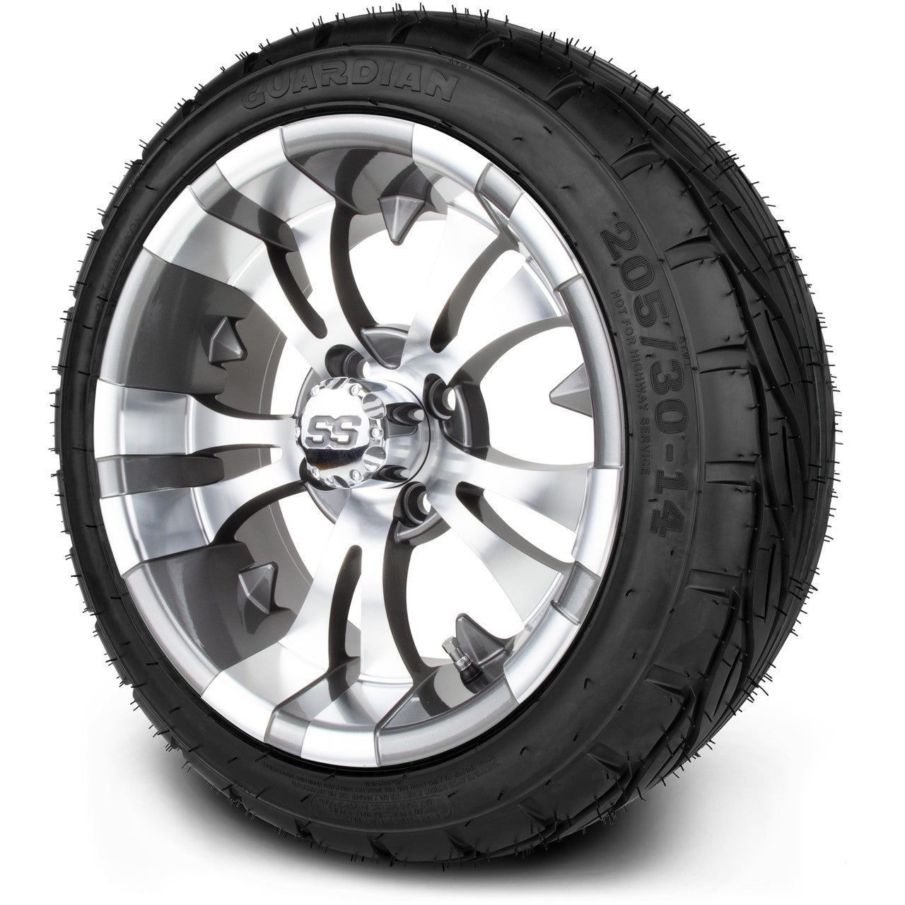 MODZ® 14" Vampire Gunmetal Wheels & Street Tires Combo