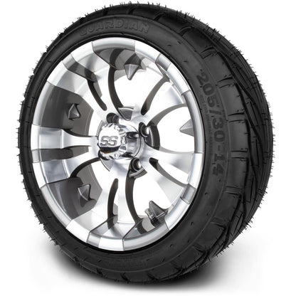 MODZ® 14" Vampire Gunmetal Wheels & Street Tires Combo