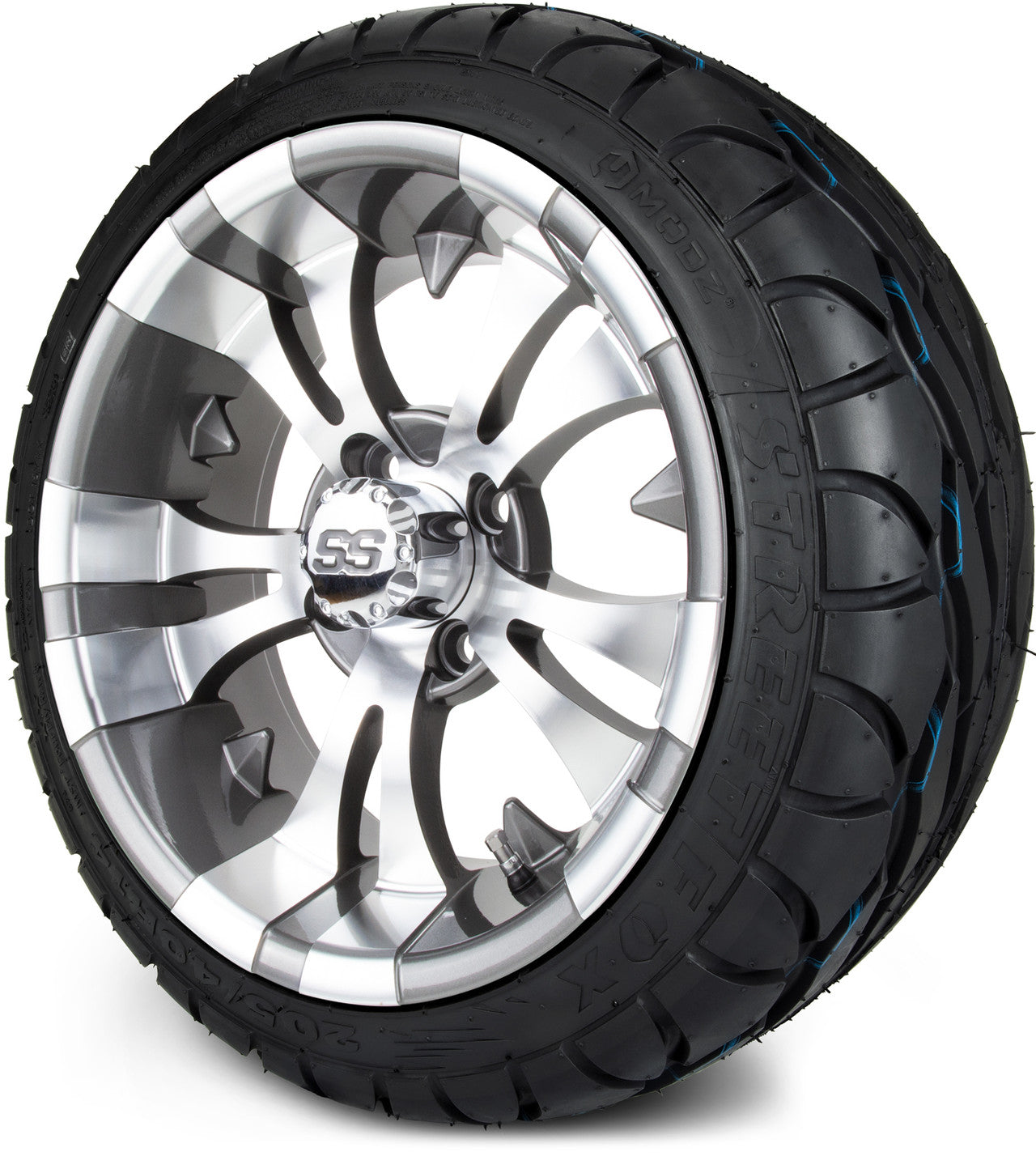 MODZ® 14" Vampire Gunmetal Wheels & Street Tires Combo