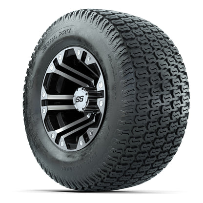 GTW Specter Black/Machined 10 in Wheels with 20x10-10 S-Pattern Terra Pro Street Tires – Full Set