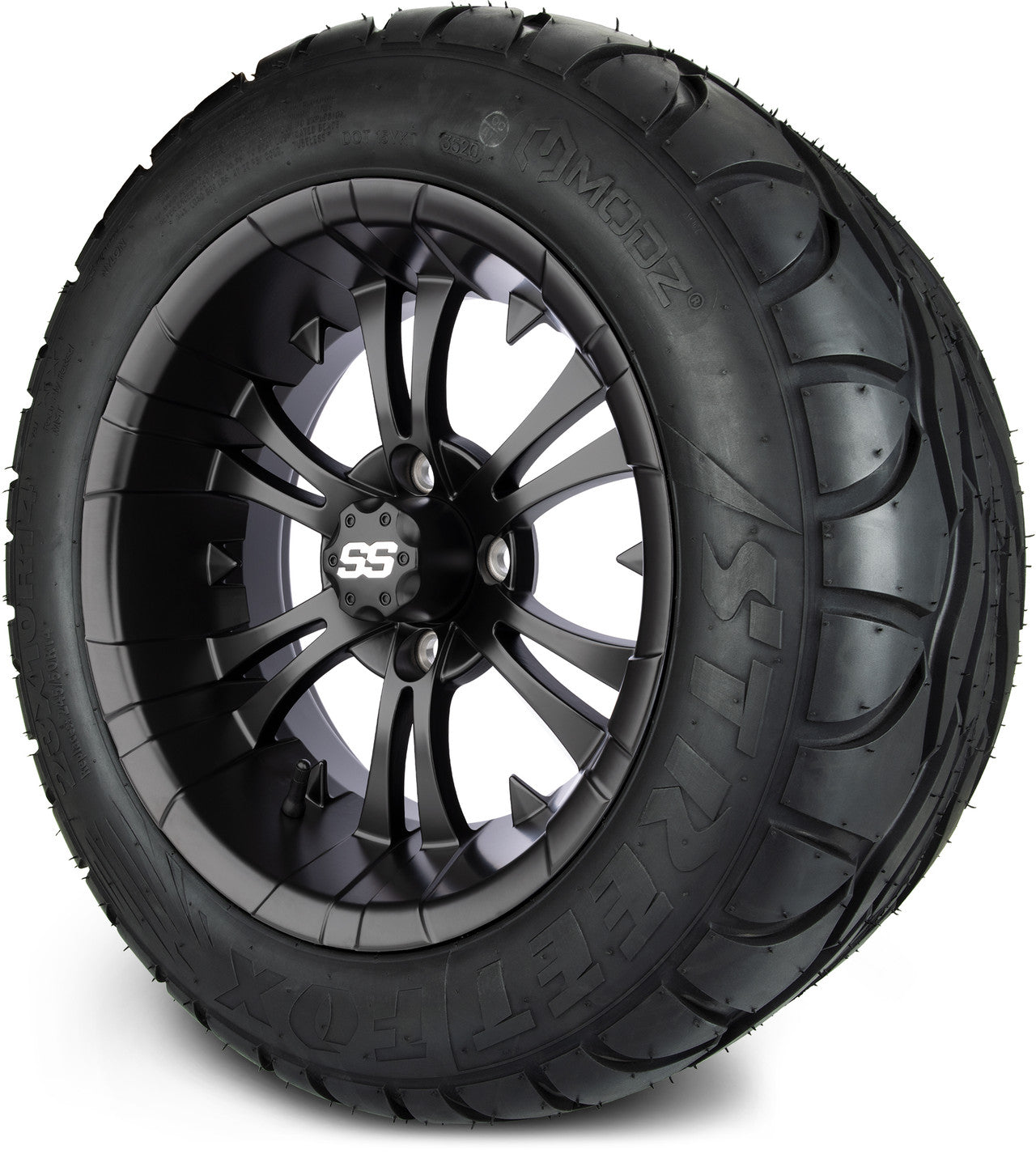 MODZ® 14" Vampire Matte Black Wheels & Street Tires Combo