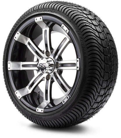 MODZ® 14" Tempest Machined Black Wheels & Street Tires Combo