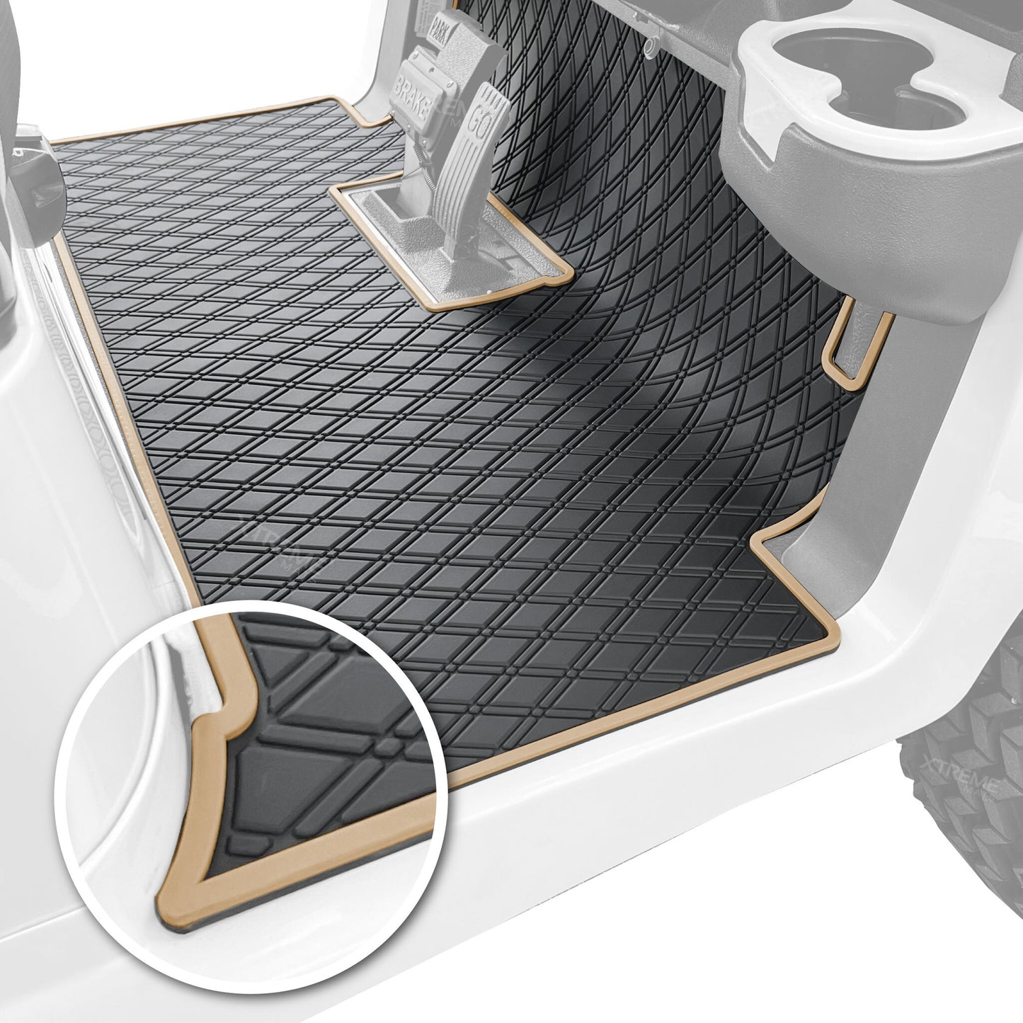 Xtreme Floor Mats for Club Car Precedent & Onward - Black/White