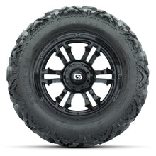 GTW Shogun Gloss Black 14 in Wheels with 25x10-14 Barrage Mud Tires – Full Set
