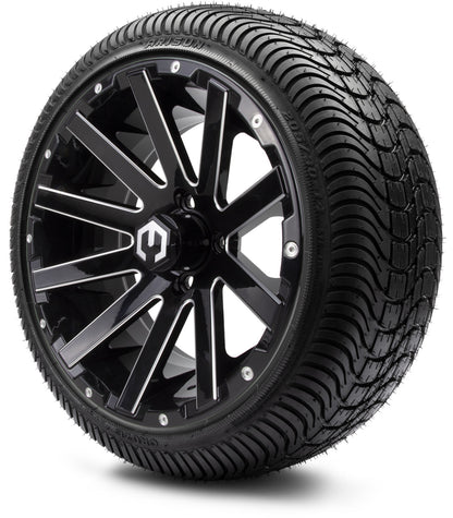 MODZ® 14" Mauler Glossy Black with Ball Mill Wheels & Street Tires Combo
