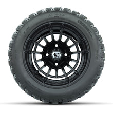GTW® Boost Gloss Black 12 in Wheels with 20X10-12 Nomad Steel Belt Radial All-Terrain Tires – Full Set