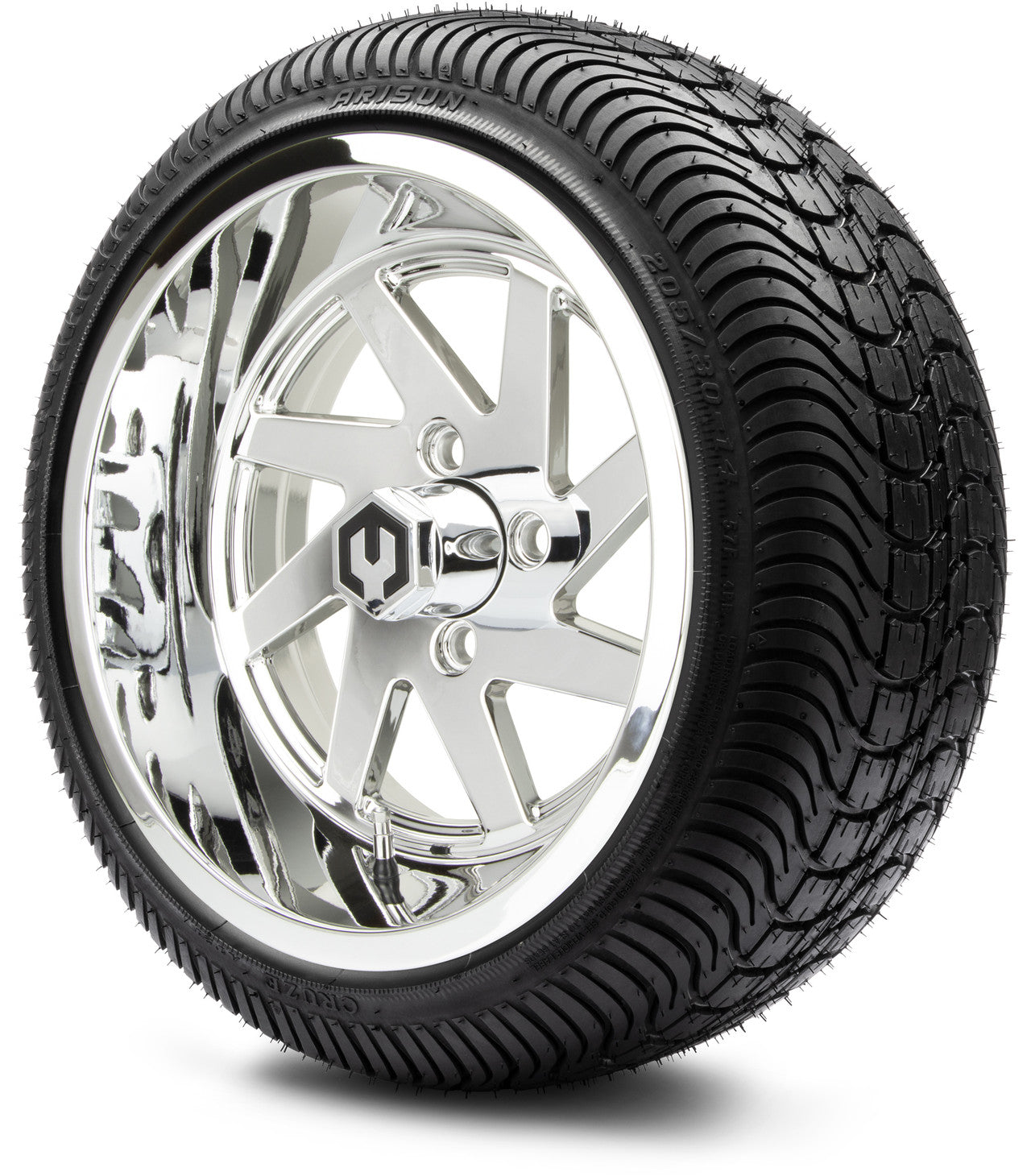 MODZ® 14" Fury Chrome Wheels & Street Tires Combo