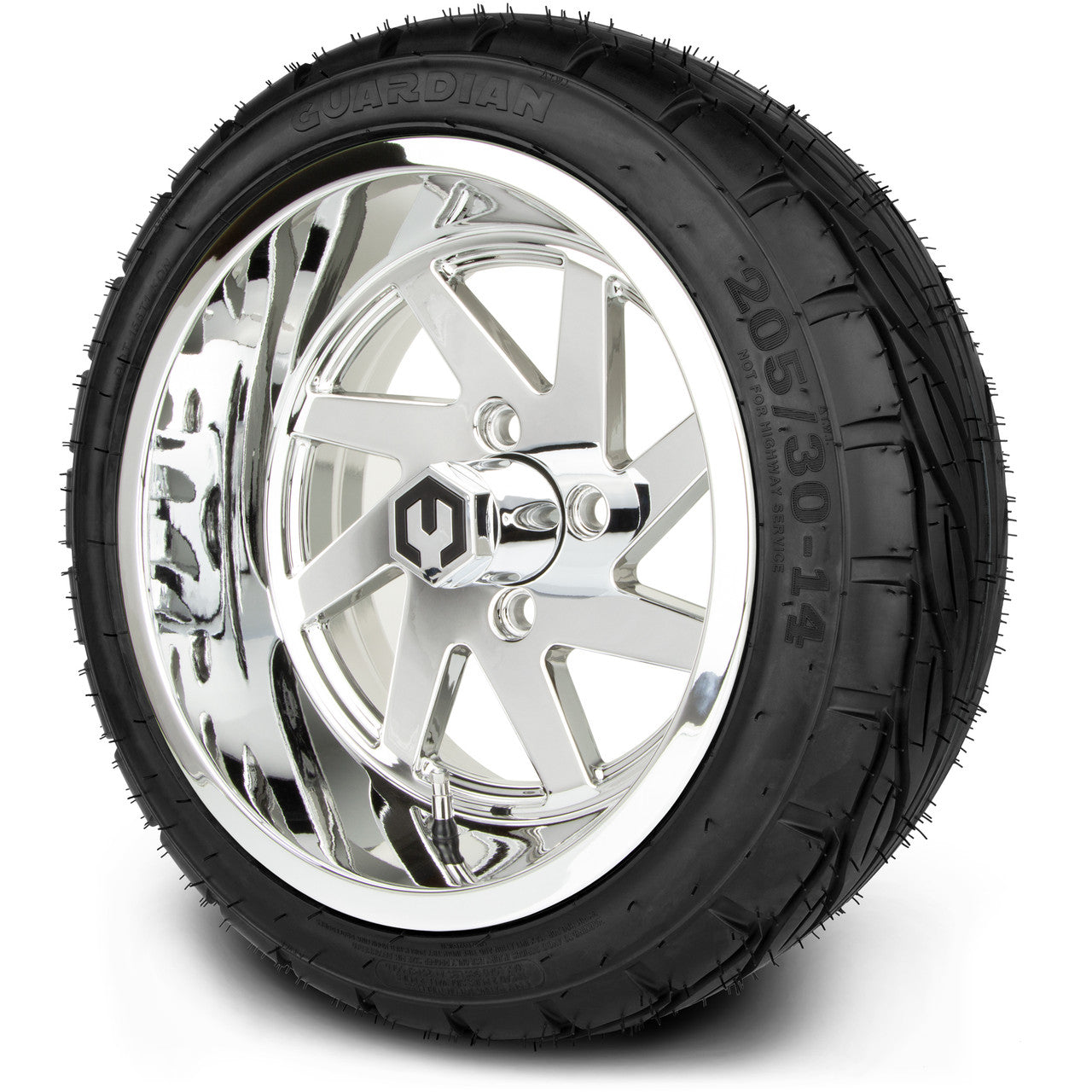 MODZ® 14" Fury Chrome Wheels & Street Tires Combo