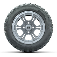 GTW® Spyder Silver Brush 12 in Wheels with 22X11-R12 Nomad Steel Belt Radial All-Terrain Tires – Full Set