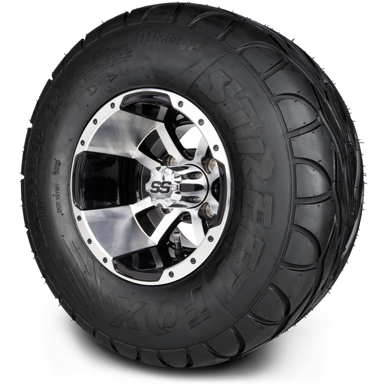 MODZ® 10" Storm Trooper Machined Black Wheels & Street Tires Combo